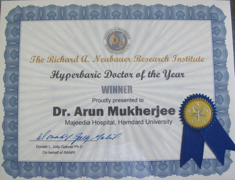 Award: Hyperbaric Doctor of the year